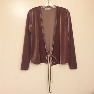 Madewell | Velvet Wrap Top, Long Sleeve